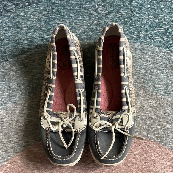 Sperry Nautical Gray Moccasin-Style Boat Shoes with Rawhide Laces - Picture 2 of 13